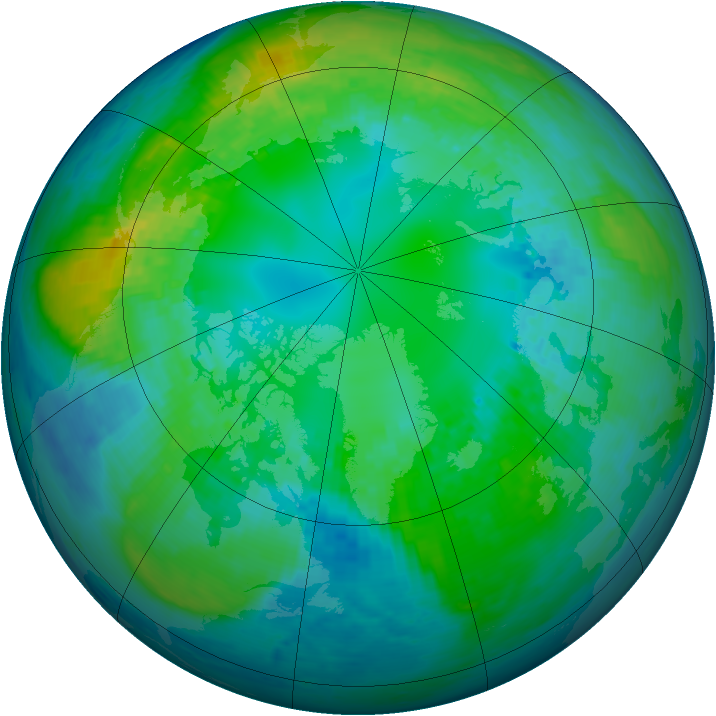 Arctic ozone map for 26 October 2001
